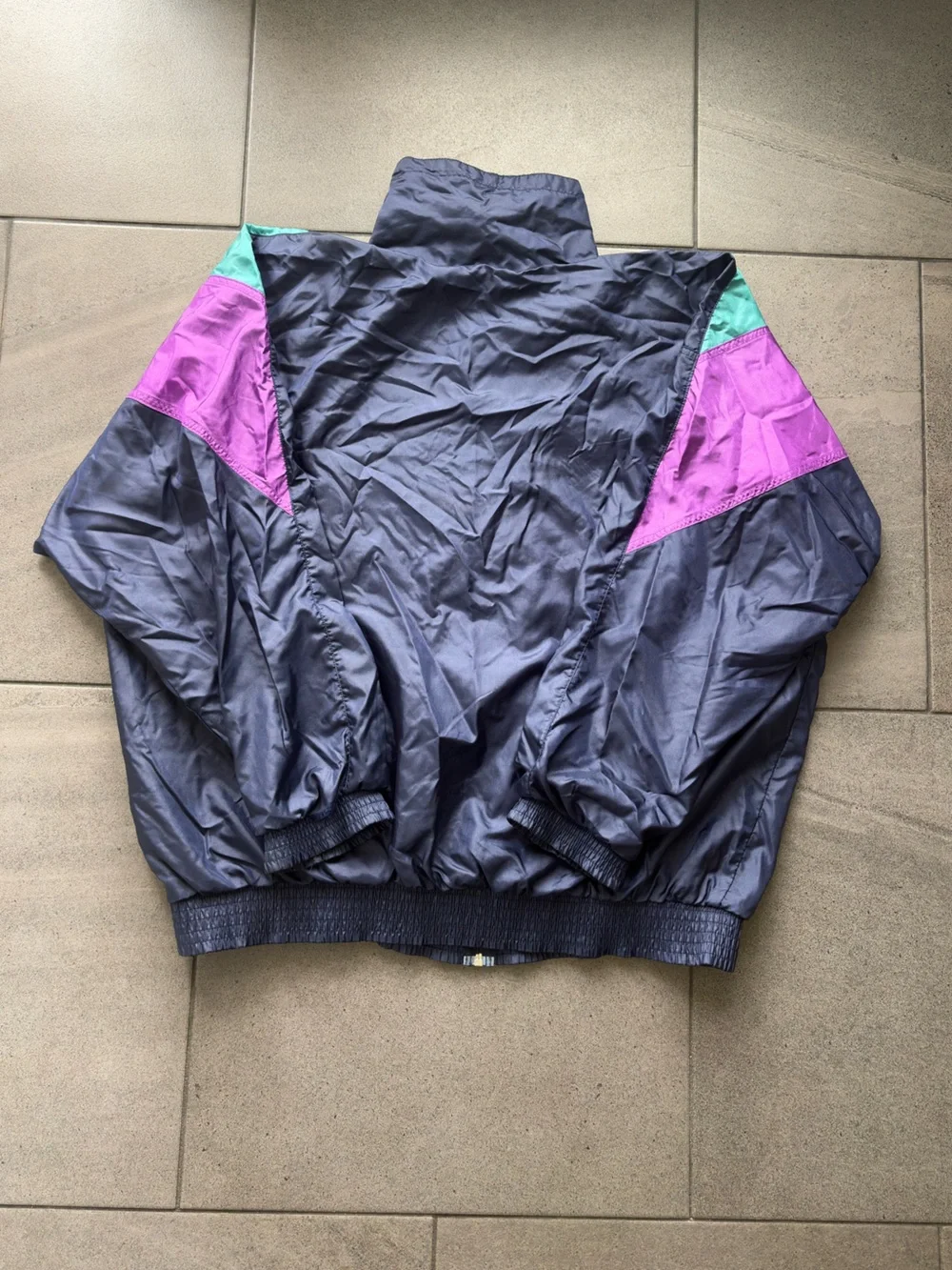 Rombo Vintage 90s Shell Suit Jacket Colorblock Windbreaker Size L